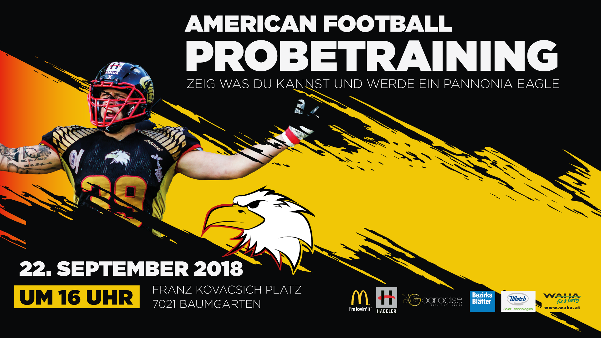 Pannonia Eagles American Football Probetraining Burgenland 2018